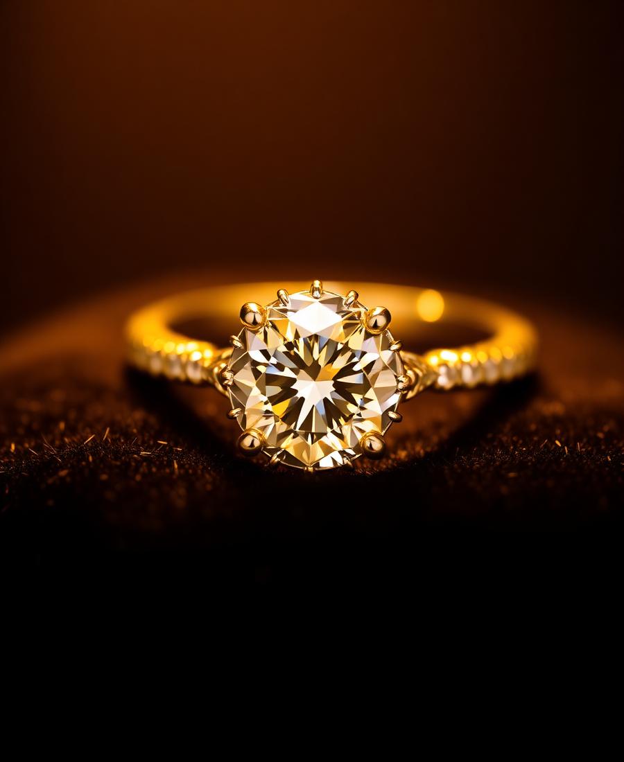 Anillo Solitario Aureo